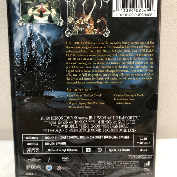 The Dark Crystal DVD Jim Henson New 2005 - Picture 2 of 9